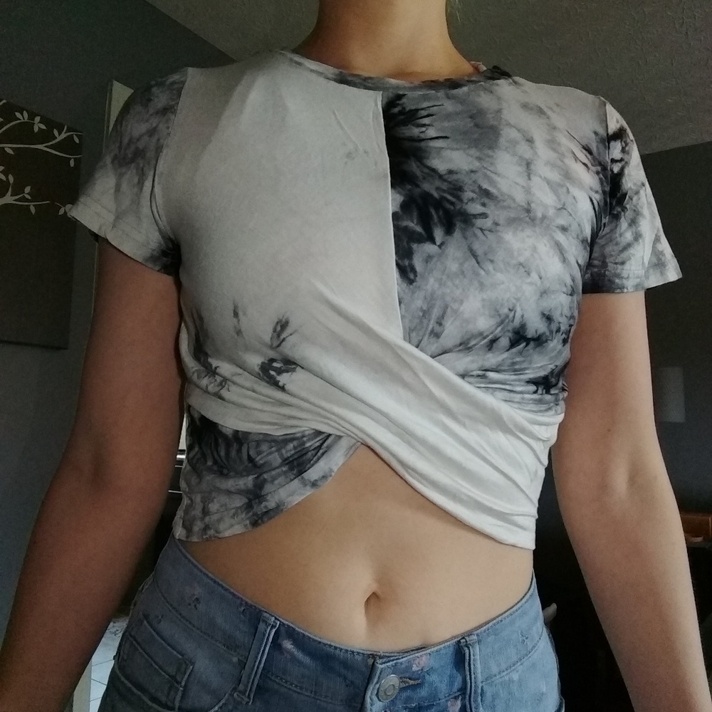 Marble/Tie-Dye Crop Top - Picture 1 of 3